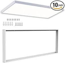 Once you have made a decision to switch to flush mount led lights, your next headache is how to install them. 10 Pack 2x4 Surface Mount Kit Aluminum Frame For 2x4 Ft Led Troffer Panel Light Ceiling Frame Kit Not Included Led Panel Light Amazon Com