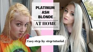 Hair color mixing bowl & dye brush. How To Color Your Hair Platinum Blonde From Home Step By Step Tutorial Wella T14 Wella T18 Youtube