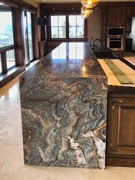 Maybe you would like to learn more about one of these? 6cm Fusion Granite Kitchen Island Mirrored 6cm Mitred Edge And Waterfall Edge Kuche Denver Von Yk Stone Center Inc Houzz
