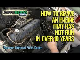 The machine has sat in a covered shed for 3 years,,, i plan on pushing it on a trailer, and bringing it home. How To Start An Engine That Has Not Run In Years Episode 266 Autorestomod Youtube