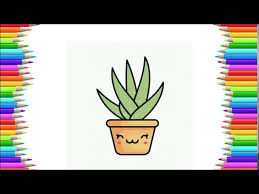 How To Draw Aloe Vera Cute Flower And Plant Easy Drawing Lesson I will show you how to draw. bizimtube creative diy ideas