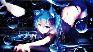 The great collection of ecchi wallpapers for laptops for desktop, laptop and mobiles. Hd Wallpaper Animal Ears Anime Anime Girls Blue Bubbles Ecchi Hatsune Miku Wallpaper Flare