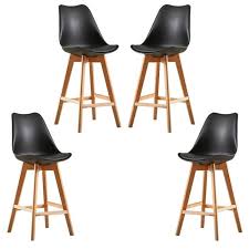 Trouvez des modèles confortables avec ou sans dossier. Lot De 4 Tabourets Bar Noir Style Scandinave Chaises De Bar Haute Qualite Stable Pieds En Bois Assise En Similicuir Achat Vente Tabouret De Bar Noir Soldes Sur Cdiscount