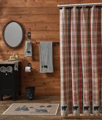 Black and white mannequin supermodel curtain zen nature inspired shower curtain. Bear Country Plaid Shower Curtain With Bears 72 X 72