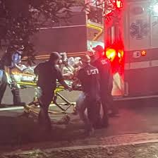 Republican Sen. Lindsey Graham pictured being wheeled to a waiting ambulance  by several paramedics with the D.C. Fire Department last night, chest  compressions in progress, before being pronounced dead shortly after arrival