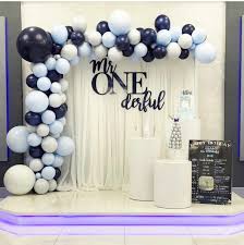 1st Birthday Balloon Decoration Ideas For Boy Pin By D On Events Celebrations Entertaining Mr Onederful Birthday Mr Onederful Birthday Party Ideas Baby Boy 1st Birthday Party
