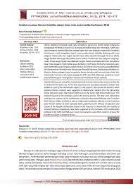 Maybe you would like to learn more about one of these? Pdf Analisis Muatan Literasi Statistika Dalam Buku Teks Matematika Kurikulum 2013