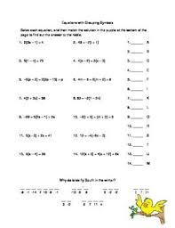 Why Do Birds Fly South For The Winter Riddle Equations With Grouping Symbols Puzzle Equations Maths Algebra How To Find Out