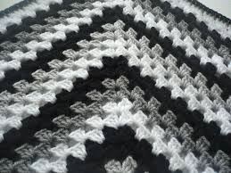Black And White Baby Blanket Black White And Grey Granny Square Baby Blanket Crochet Granny Square Blanket Granny Square Blanket Granny Square