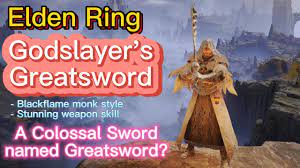 Best Greatsword as Colossal Sword?⭐ Melt Elden Ring Boss in Black Flame,  Godslayer's Build - YouTube