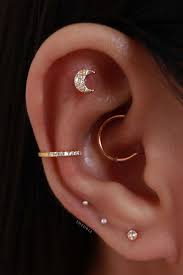 Unique Multiple Conch Flat Daith Ear Piercing Ideas Moon Earring Studs Hoop Ring Www Impuria Com In 2021 Ear Jewelry Earings Piercings Cute Ear Piercings