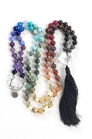 Balance The Chakras Mala Beads Mixed Gemstone Mala Healing Mala Beads Hand Knotted 108 Bead Mala 8mm Size Mala Bead Necklace Mala Beads Mala Necklace