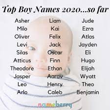 Top Baby Names 2020 So Far Top Boy Names Boy Names Nameberry