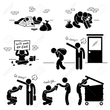 Homeless Man Family Beggar Jobless Stick Figure Pictogram Icon Stick Figure Drawing Stick Figures Man Clipart