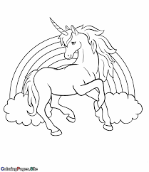 Download this adorable dog printable to delight your child. Rainbow Unicorn Coloring Page