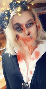 Slade's first 'cut throat' makeup look as a 16-year-old