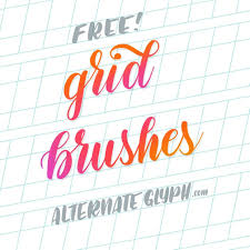 Discover procreate tutorials on artstation. Calligraphy And Lettering Grid Brushes For Procreate