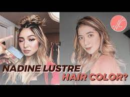 She is gorgeous nadine lustre#hairbymarkrosales make up | @jellyeugenio hair. Nadine Lustre Inspired Hair Color Achieved Ba Hg Studio Youtube