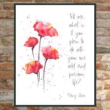 Mary Oliver Quote Tell Me What Is It You Plan To Do With Etsy Canada