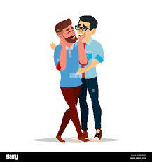 Gay Male Couple Vector. Romantic Homosexual Relationship. LGBT. Isolated  Flat Cartoon Character Illustration Stock Vector Image & Art - Alamy