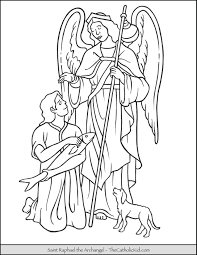 Saint Raphael Archangel Coloring Page St Raphael Archangel Angel Coloring Pages Archangels