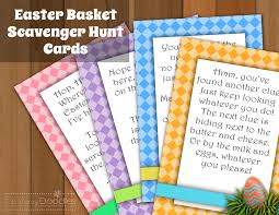 The first and last card obviously must stay in order to start and end the easter egg hunt. Printable Easter Scavenger Hunt Cards Darling Doodles