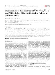 Isotope meaning in punjabi, isotope definition, examples and pronunciation of isotope in punjabi language. Pdf Measurement Of Radioactivity Of 238 U 226 Ra 232 Th And 40 K In Soil Of Different Geological Origins In Northern India