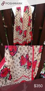 Louisvuitton Scarf Rose Print Scarf Louis Vuitton Scarf Louis Vuitton