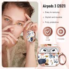 Maxjoy for AirPods 3rd Generation Case Cover, Cute Electroplating with Gold  Heart Pattern with Lanyard Shockproof Cover for Girls Woman Airpods 3 ...