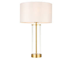 Check spelling or type a new query. Brushed Gold And Glass Table Lamp With Vintage White Shade 57x35cm Jules Home Collections