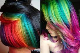 Diese frisuren mit regenbogenfarben werden gerade von vielen frauen mit begeisterung aufgenommen. Regenbogen Haar Mode Trend Den Sie Nicht Verpassen Konnen Damenmode Mit Stil Trendige