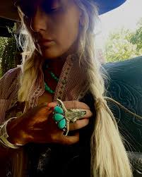 Fresh off the bench… an ode to the gentle beast that has mesmerized me for  many years; sterling silver Longhorn with 3 Royston Turquoise cabs ring,  medium width band. I've been wearing