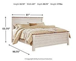 The ultimate look for a beach cottage or shabby chic inspired retreat, the willowton queen sleigh bed carries you away to a dreamy time and place. Willowton King Panel Bed Ashley Furniture Homestore