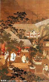 仇英 金谷园 设计图 绘画书法 文化艺术 设计图库 昵图网nipic com chinese art painting chinese art chinese landscape painting