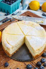 Lemon New York Style Cheesecake With Gingersnap Crust Recipe Lemon Cheesecake Recipes Desserts Savoury Cake