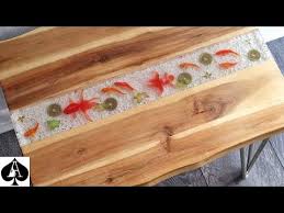How To Make An Epoxy Resin River Table With 3d Fish No Painting And No Sanding Diy Youtube Resin Table Top Epoxy Resin Crafts