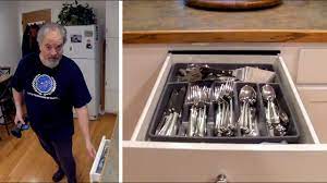 Add style and functionality for a fraction of the cost of installing new cabinets with these tricks. Add Full Extension Undermount Drawer Slides To Cheap Center Slide Kitchen Cabinets Huge Upgrade Youtube