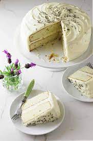 Lavender Cake With Lavender Cream Cheese Icing Recipe Desserts Dessert Recipes Lavender Recipes