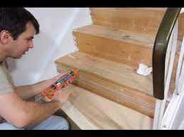 New Treads For Old Stairs Laminate Stairs Basement Stairs Laminate Flooring On Stairs