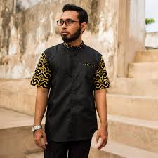 Baju batik pria kemeja batik modern eksklusif harga murah elevenia. Batik Kombinasi Polos Khalissan Baju Muslim Pria Fadkhera Fadkhera