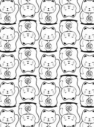 Welcome To Dover Publications Cat Coloring Page Cat Coloring Book Lucky Cat Tattoo