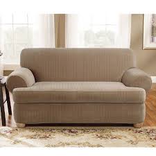 Sure Fit Stretch Pinstripe 2 Piece T Cushion Loveseat Slipcover Bed Bath Beyond In 2020 Cushions On Sofa Loveseat Slipcovers Slipcovered Sofa