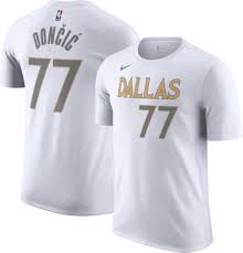 Luka doncic dallas mavericks nike city edition swingman jersey chime patch sz xl. Nike Men S 2020 21 City Edition Dallas Mavericks Luka Doncic 77 Cotton T Shirt Dick S Sporting Goods