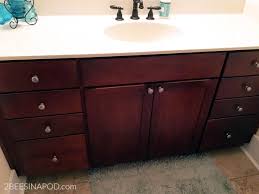 You can incorporate any type of design you like ranging from wood to marble countertops in order to create a startling design that will make you feel proud of your choice. Diy Painted Bathroom Countertop And Sink 2 Bees In A Pod