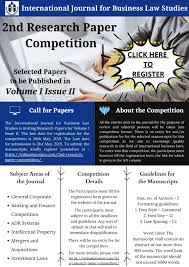 Here are some of the key features that define a research paper: 2nd Research Paper Competition By International Journal For Business Law Studies No Fees Register By May 26