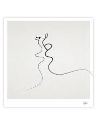Kiss Quibe C Minimalist Drawing Minimalist Art Line Drawing