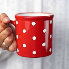 Happiness is a cup of coffee and a good book. Handmade Red White Ceramic Extra Large Hot Chocolate Coffee Tea Mug Cup Ebay