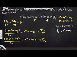 Potential Function Of A Conservative Vector Field Vector Calculus Vector Calculus Calculus Conservative