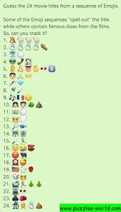 Only true fans will be able to answer all 50 halloween trivia questions correctly. Guess The 24 Movie Titles From A Sequence Of Emojis Puzzles World