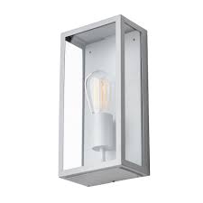 Browse a wide selection of modern outdoor lighting designs, including solar lights, landscape lights and flood light options to illuminate your exterior. Modern Garden Outdoor Ip44 Rated Wall Lantern Light In Silver Litecraft Ebay